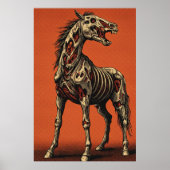 Zombie Horse on Bold Orange Scene ポスター (正面)