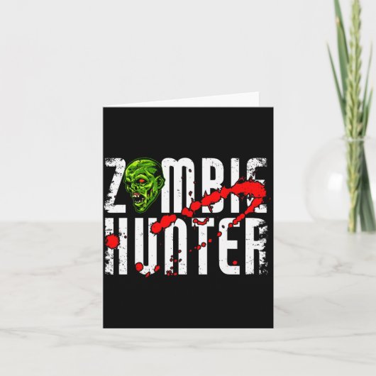 Zombie Hunter _ Halloween Apparel Funny Halloween カード (正面)
