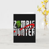 Zombie Hunter _ Halloween Apparel Funny Halloween カード (黄色い花)