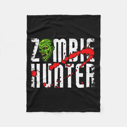 Zombie Hunter _ Halloween Apparel Funny Halloween  フリースブランケット (正面)