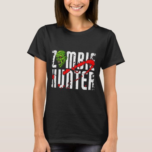 Zombie Hunter _ Halloween Apparel Funny Halloween  Tシャツ (正面)