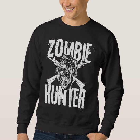 Zombie Hunter Halloween Costume Idea スウェットシャツ (正面)
