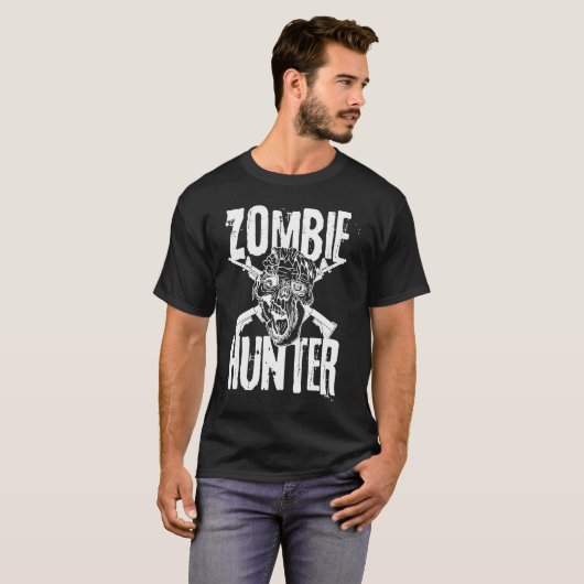 Zombie Hunter Halloween Costume Idea Tシャツ (正面フル)