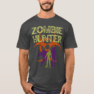 Zombie Hunter Scary Horror Halloween Costumeee fam Tシャツ