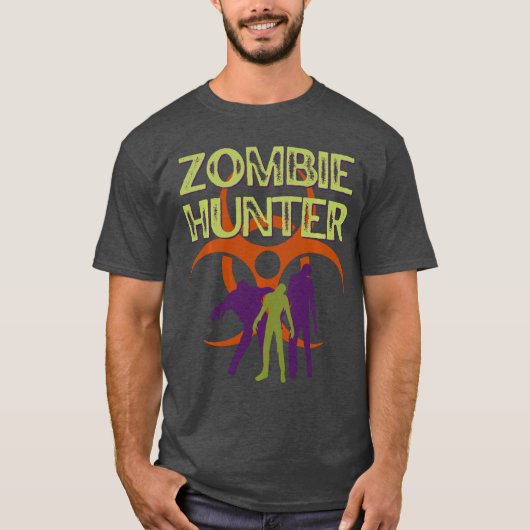 Zombie Hunter Scary Horror Halloween Costumeee fam Tシャツ (正面)