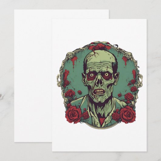 zombie illustration 招待状 (正面/裏面)