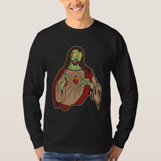 Zombie Jesus Risen Easter Sunday Religous Christ J Tシャツ (正面)