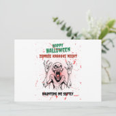 Zombie Karaoke Night – Funny Halloween Party 招待状 (スタンド正面)