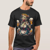 Zombie Kellnerin Dirndl Tシャツ (正面)