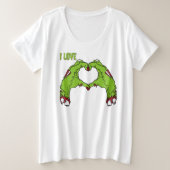 Zombie Love プラスサイズTシャツ (デザイン正面)
