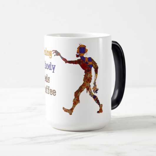 Zombie Needs Coffee モーフィングマグカップ (正面右)