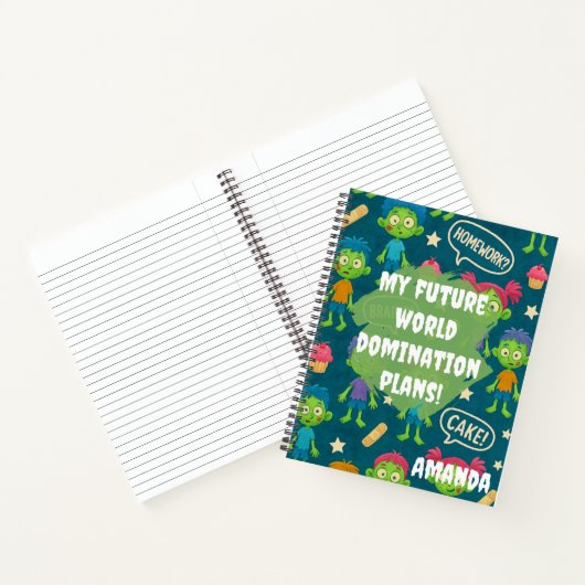 Zombie Notebook “My Future World Domination Plans" ノートブック (内部)