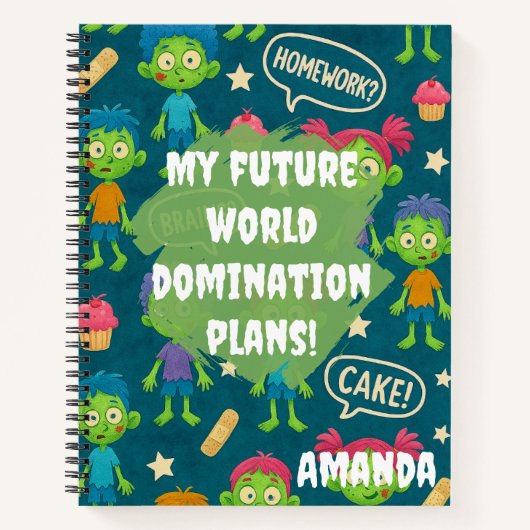 Zombie Notebook “My Future World Domination Plans" ノートブック (正面)