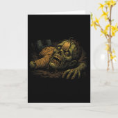 Zombie Npc Teag - Funny Tea G Gamer Meme Halloween カード (黄色い花)