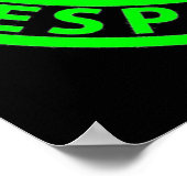 Zombie Outbreak Response Team Neon Green ポスター (角)