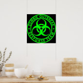 Zombie Outbreak Response Team Neon Green ポスター (キッチン)