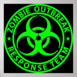 Zombie Outbreak Response Team Neon Green ポスター<br><div class="desc">Zombie Outbreak Response Team Neon Green</div>