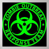 Zombie Outbreak Response Team Neon Green ポスター (正面)