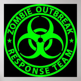 Zombie Outbreak Response Team Neon Green ポスター
