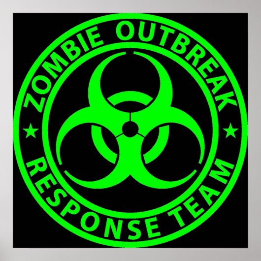 Zombie Outbreak Response Team Neon Green ポスター (正面)