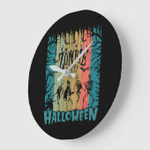 Zombie Party, Halloween ラージ壁時計 (傾斜)