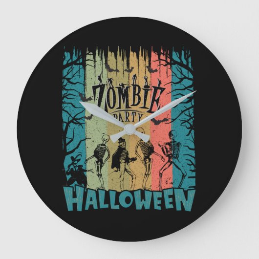 Zombie Party, Halloween ラージ壁時計 (正面)