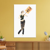 Zombie Pin Up Girl Repetion I Canvas Print キャンバスプリント (インサイチュ (リビング))