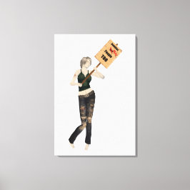 Zombie Pin Up Girl Repetion I Canvas Print キャンバスプリント