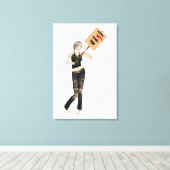 Zombie Pin Up Girl Repetion I Canvas Print キャンバスプリント (インサイチュ (ウッドフロア))