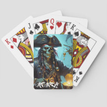 Zombie Pirate Classic Playing Cards