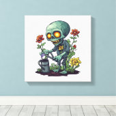 Zombie Plant Parent キャンバスプリント (インサイチュ (ウッドフロア))