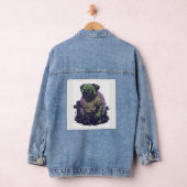 Zombie Pug � Undead Funny Halloween Dog デニムジャケット (ハンガー)