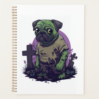 Zombie Pug � Undead Funny Halloween Dog プランナー手帳