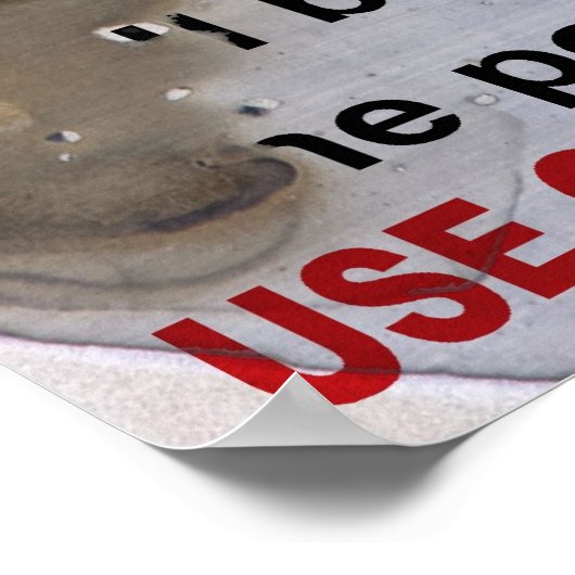 Zombie Quarantine Military Sign ポスター (角)