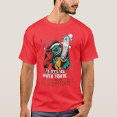 Zombie Santa Chainsaw Horror Movie Lover Gift boy Tシャツ (正面)