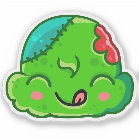 Zombie Scoop Yummy Face - Ice Cream Jump シール (正面)