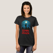 Zombie Season Moonlit Graveyard   Scary Kids Boys  Tシャツ (正面フル)