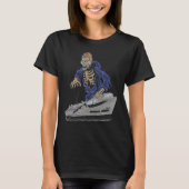Zombie Skeleton Halloween DJ Tシャツ (正面)