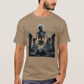 Zombie Skeleton Undead Horror Grave Goth Art frien Tシャツ (正面)