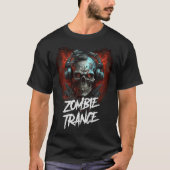 Zombie skull techno dj tシャツ (正面)
