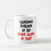 Zombie Slayer Salesforce開発者 コーヒーマグカップ (左)