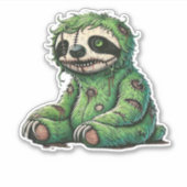 Zombie Sloth Halloween Zombie Sloth Zombie Lover C シール (正面)