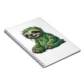 Zombie Sloth Halloween Zombie Sloth Zombie Lover C ノートブック (右側)