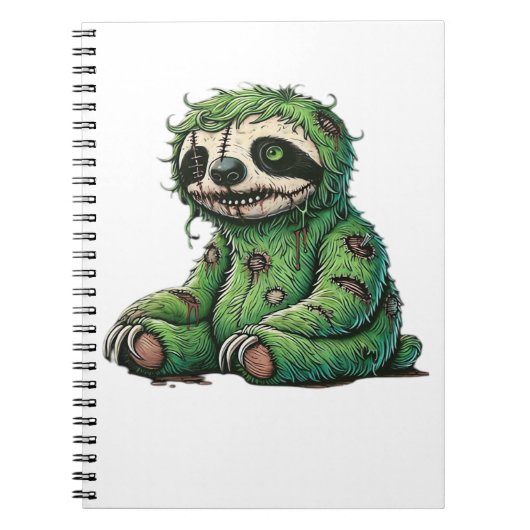 Zombie Sloth Halloween Zombie Sloth Zombie Lover C ノートブック (正面)
