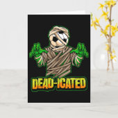 Zombie Soccer Player Scary Soccer Halloween  カード (黄色い花)