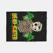 Zombie Soccer Player Scary Soccer Halloween  フリースブランケット (正面(横))