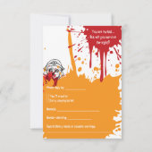 Zombie Soldier Halloween Costume Party RSVP 招待状 (裏面)