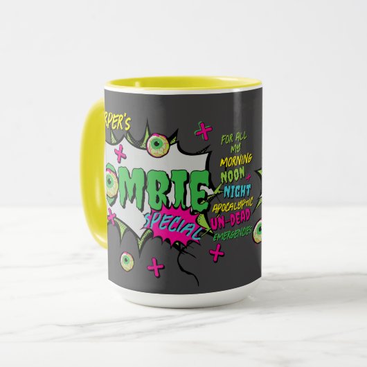 Zombie Special Ghoulishly Fun Personalized マグカップ (正面左)