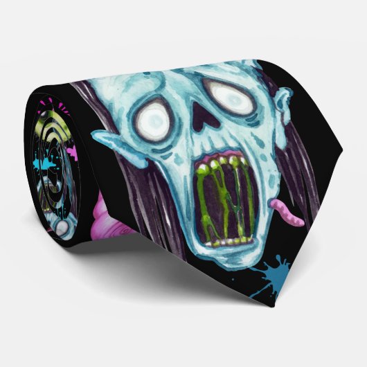 Zombie Splat Faces ネクタイ (ロール)