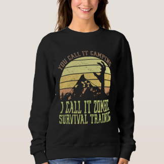 Zombie Survival Training Camping Vintage Retro Hal スウェットシャツ